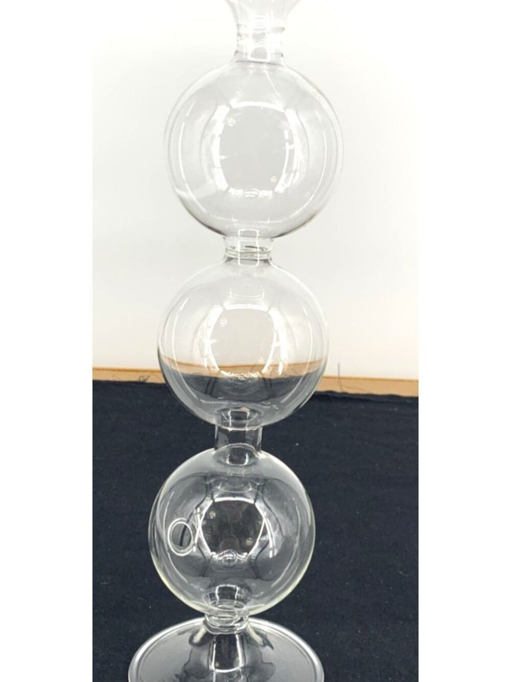 Bubble Vase Glass Stacked Bubble Bud Vase VTG MCM Propagation 13.5"